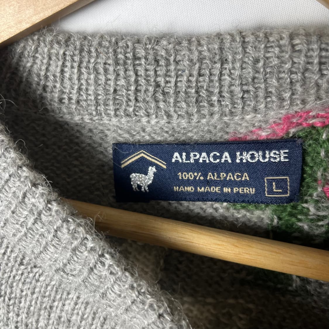 [ALPACA HOUSE] 알파카하우스 페루산 라마 선인장 자카드 니트 상품이미지5