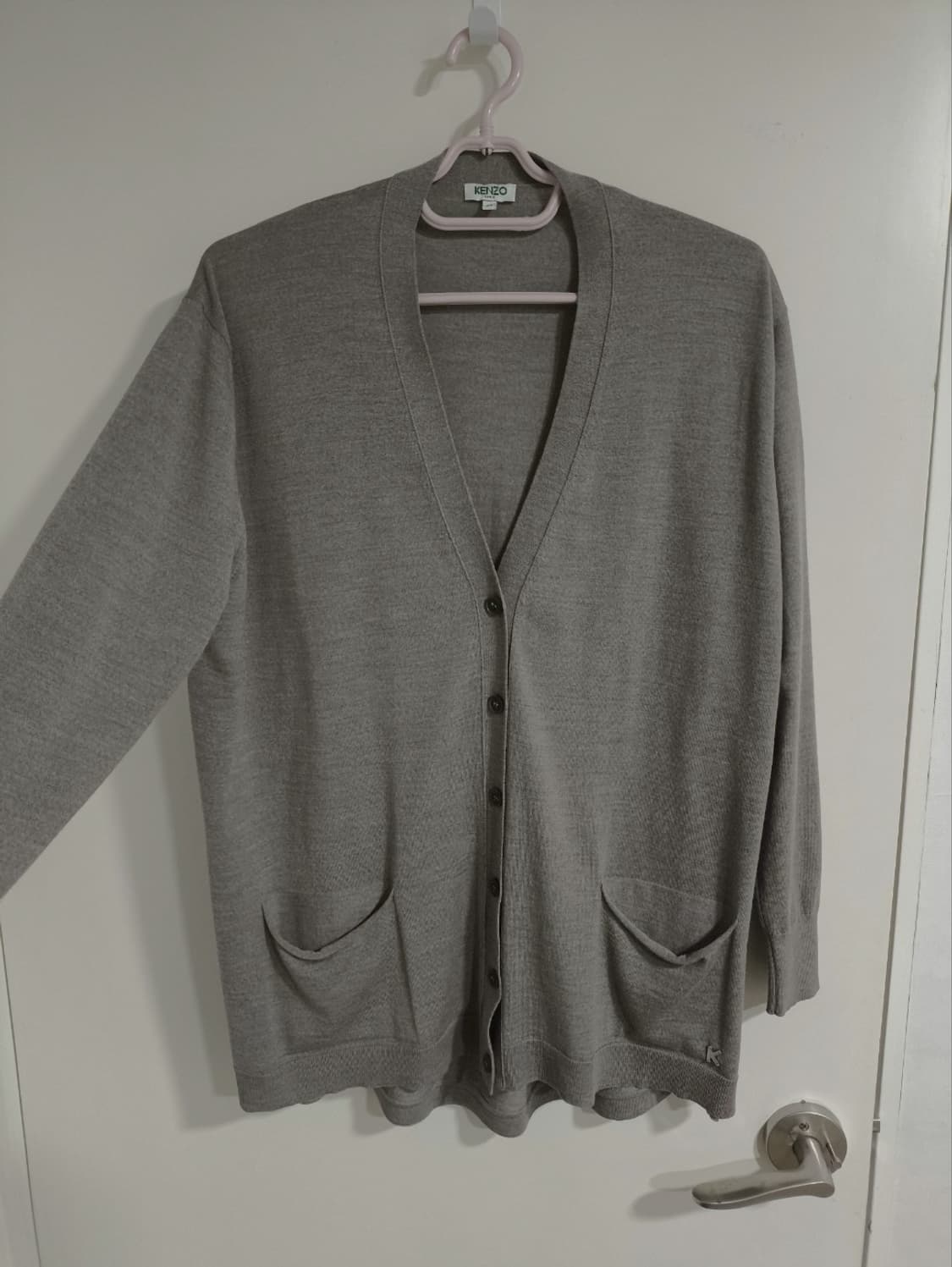 85 겐조 메탈로고 옆트임 가디건 상품이미지1