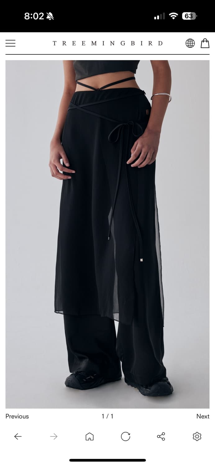 트리밍버드 See-Through Strap Wrap Pants 상품이미지1