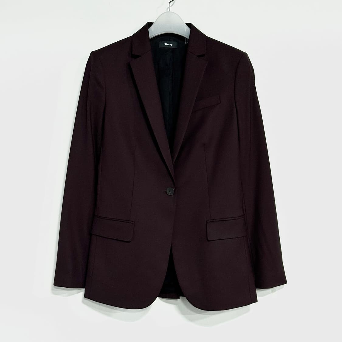 띠어리 울 블렌드 버건디 블레이저 상품이미지3