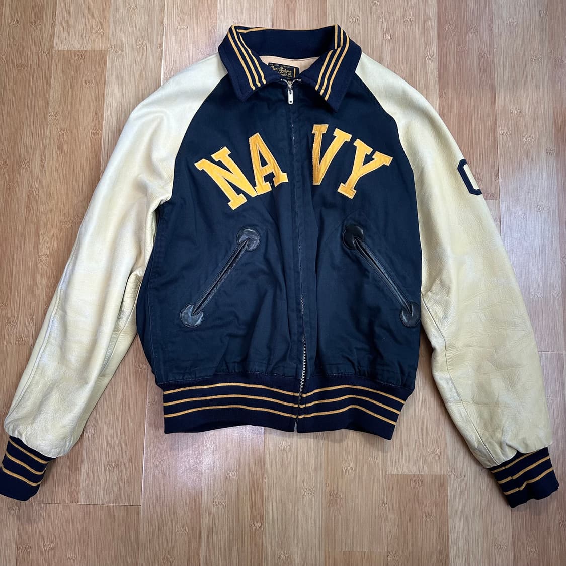 버즈릭슨 네이비 홀스하이드 바시티 자켓 L 상품이미지1