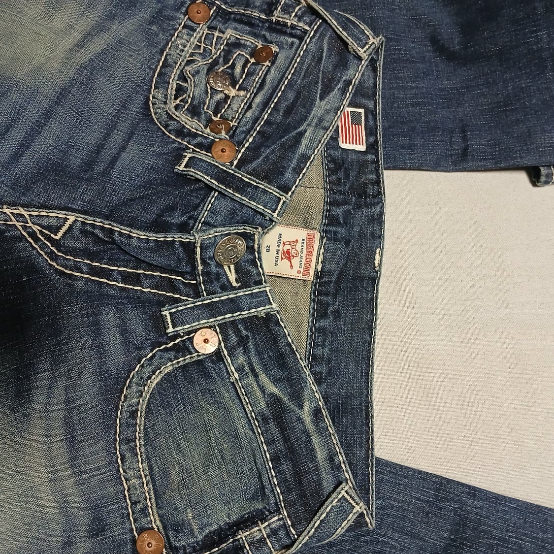 트루릴리전 자수 데님 청바지 스티치 29인치 상품이미지6