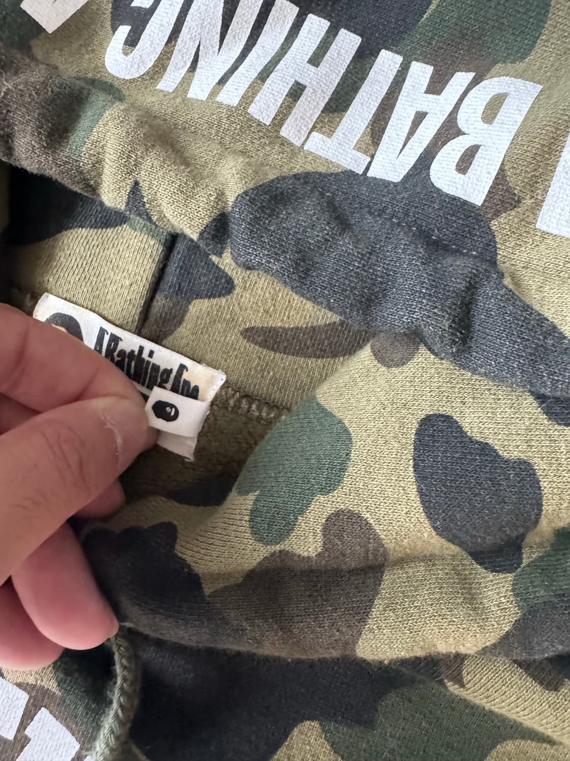 Bape 1st 카모 컬리지 후드 상품이미지4
