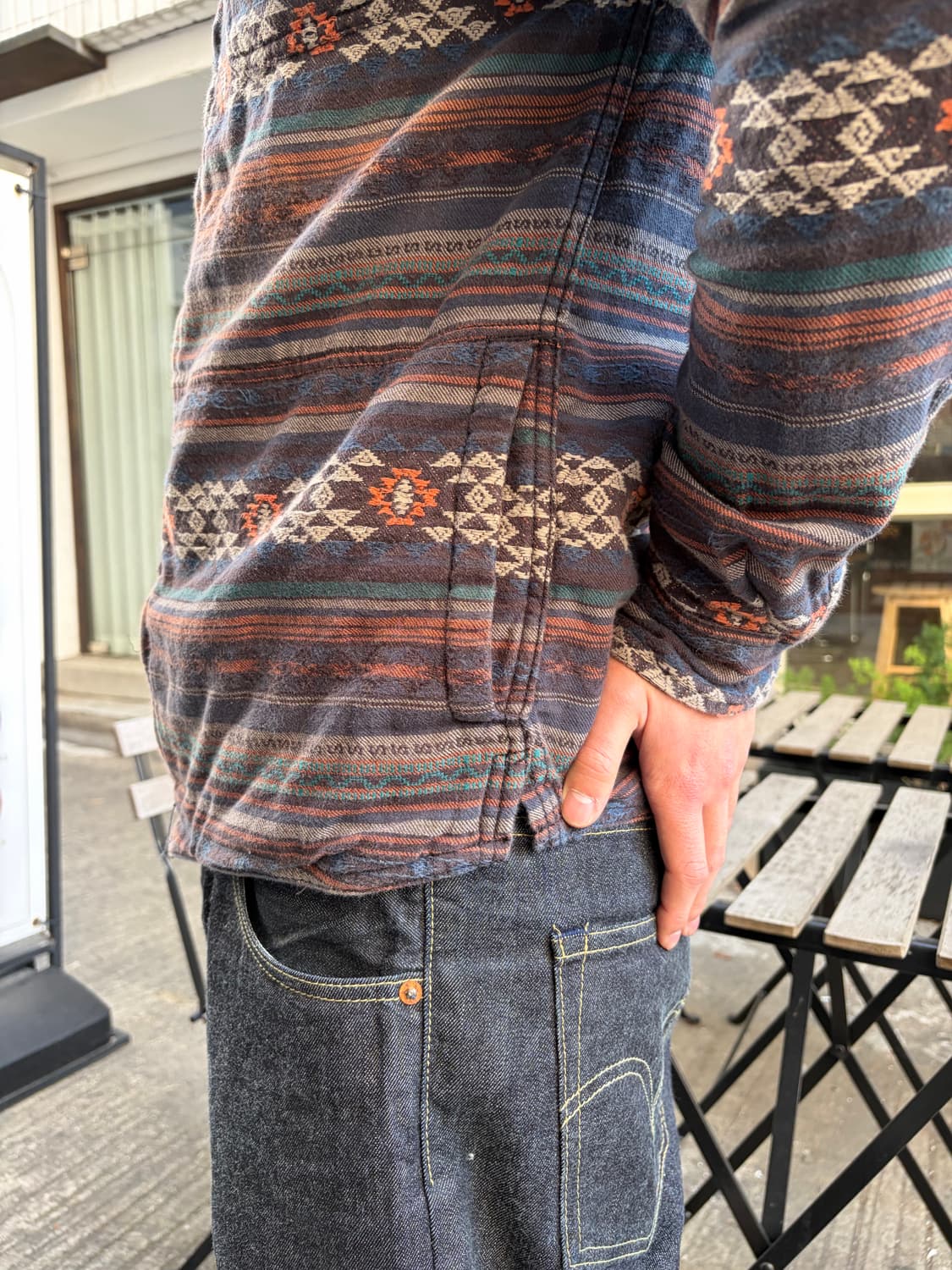 Kavu aztec pattern cotton hood zip-up 상품이미지8