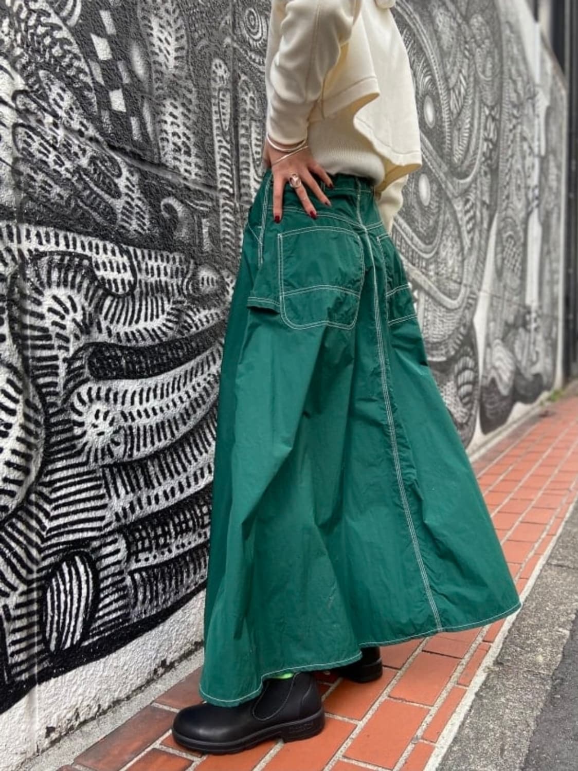 빔즈보이 나일론 델타 워크 스커트 상품이미지1