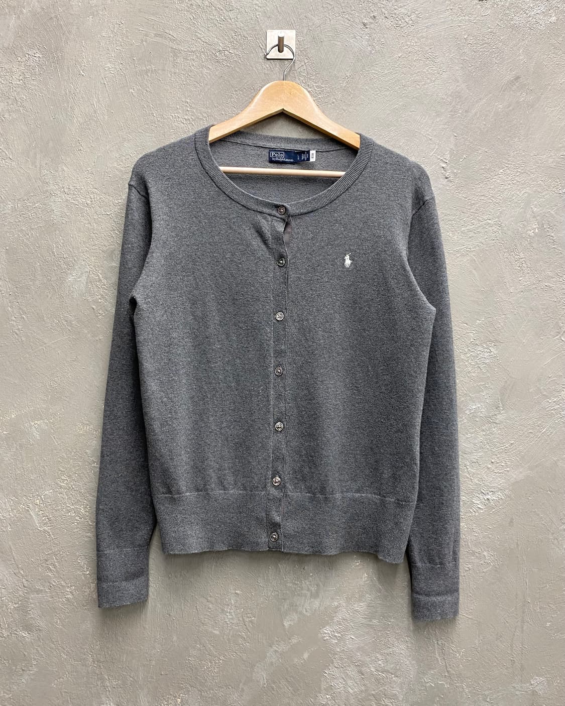 [L] Polo Ralph Lauren 폴로 그레이 코튼 가디건 상품이미지1