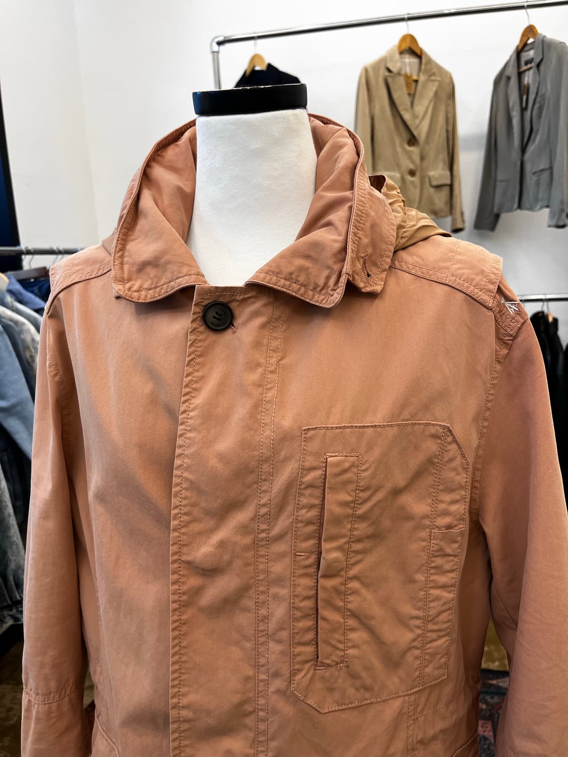 Thursday Island 후디드 필드 파카 살몬 상품이미지3