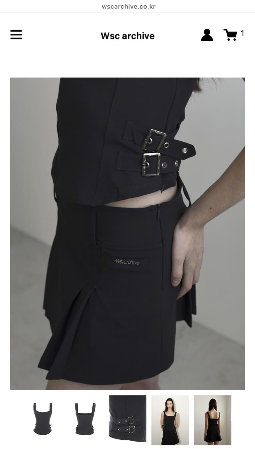 Wsc archive Orchid buckle vest Charcoal 상품이미지4