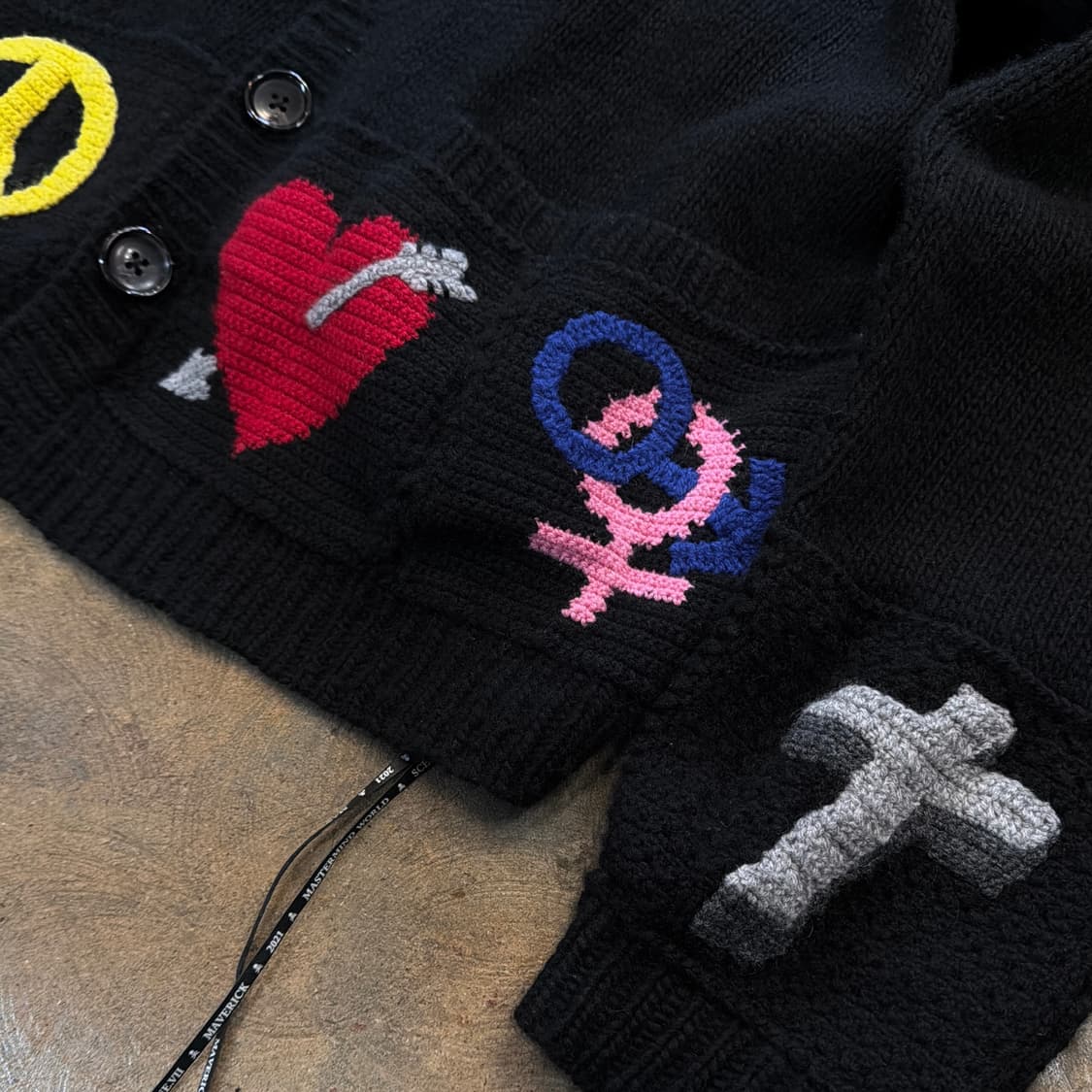 마스터마인드 캐시미어 자수 가디건 상품이미지8