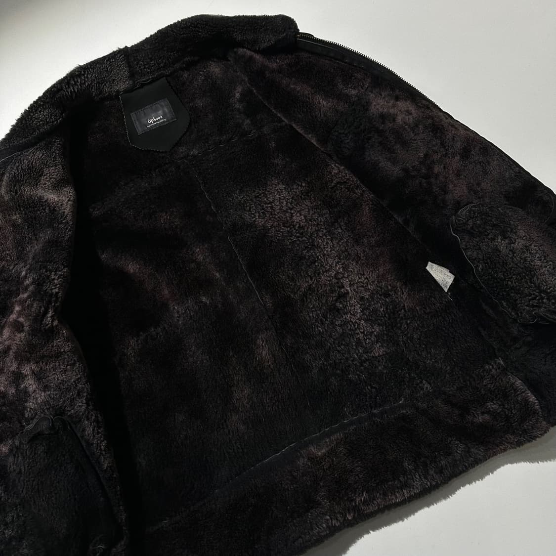 Opt002 램스킨 시어링 무스탕 봄버 자켓 블랙 상품이미지9