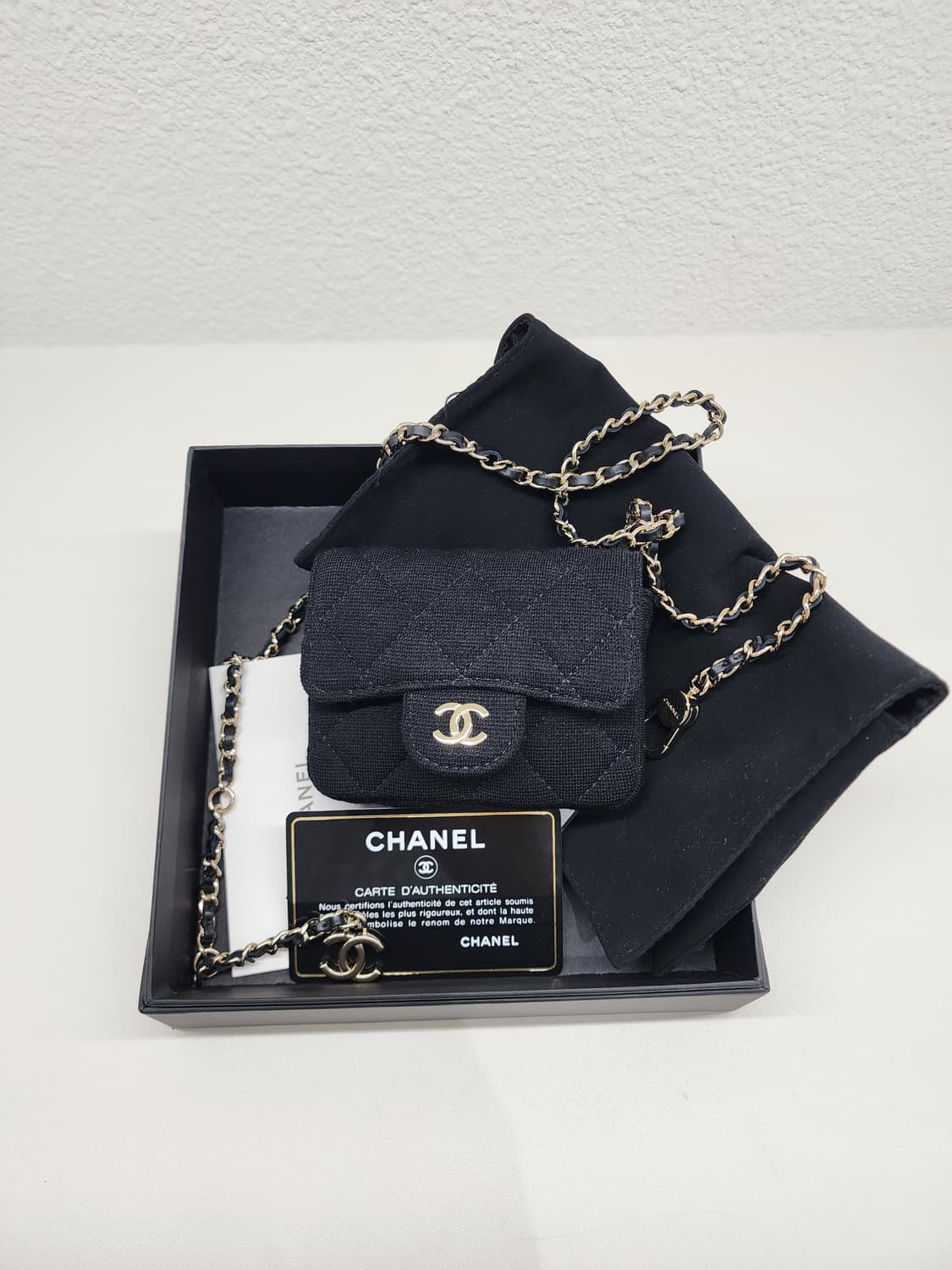 샤넬 AP1952 울 패브릭 클래식 벨트백 블랙 #30 상품이미지1