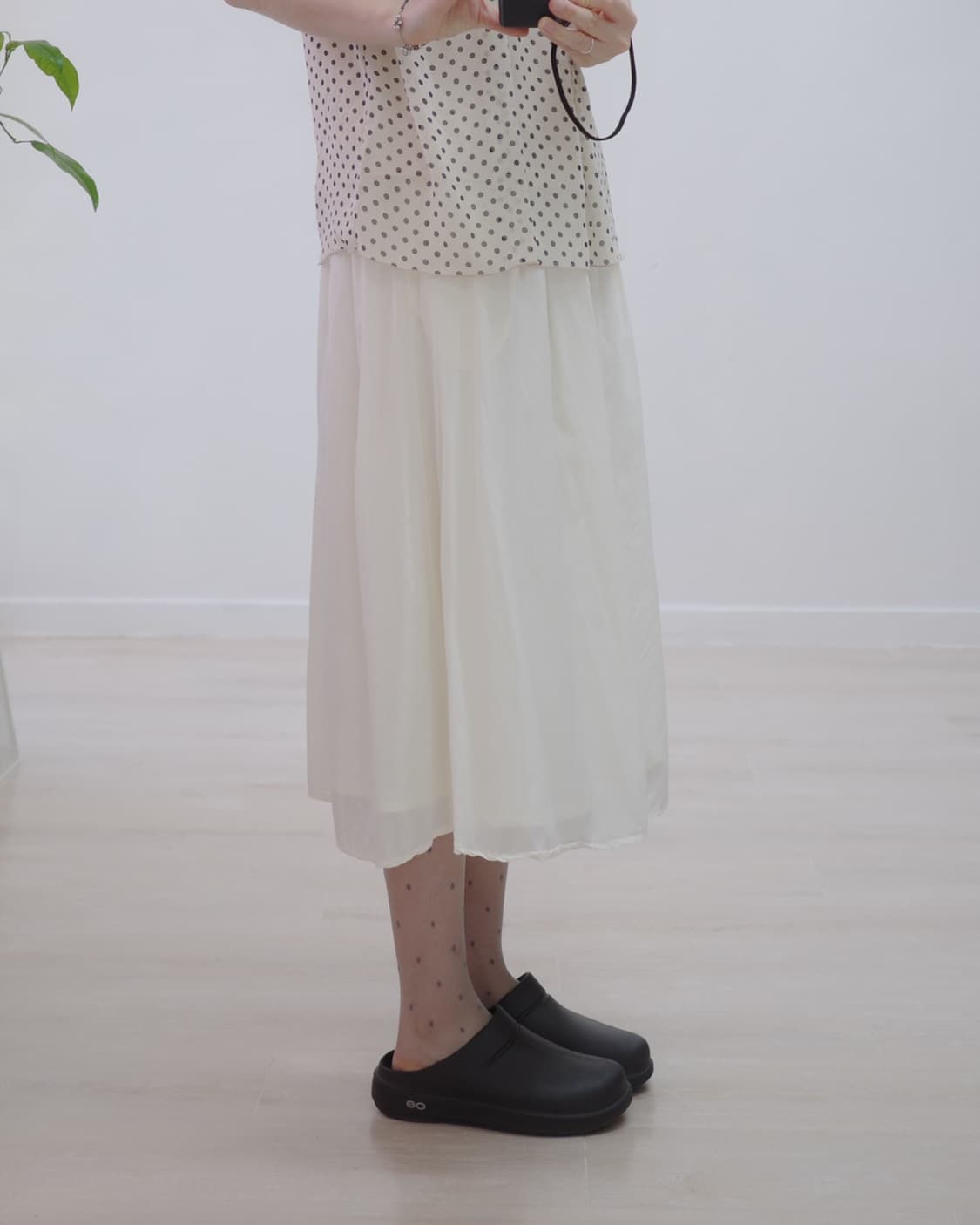 United arrow Ivory banding Skirt 상품이미지6