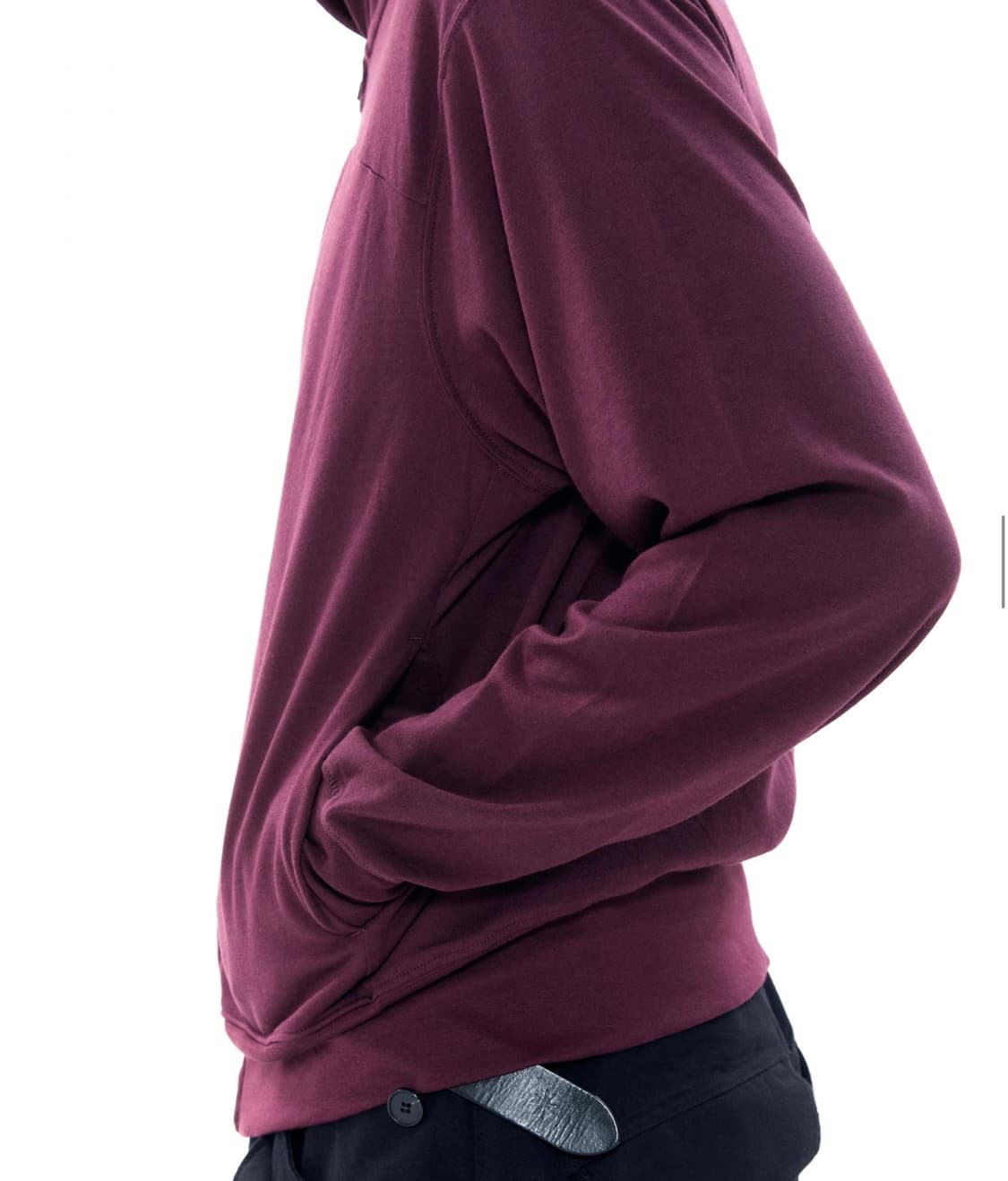 Layer Zip Hoodie Burgundy 상품이미지2