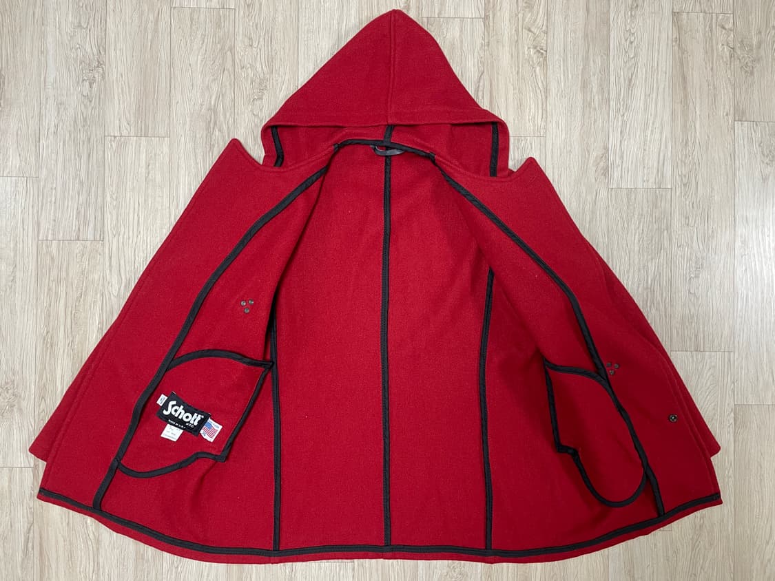 95~100) 쇼트 레더 벨티드 울 피코트(미국제)RRL&LVC&폴로 상품이미지5