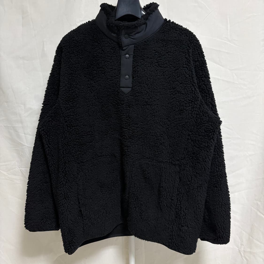 유니클로 X 화이트마운티니어링 후리스 스냅 풀오버 / 블랙, XL 상품이미지1