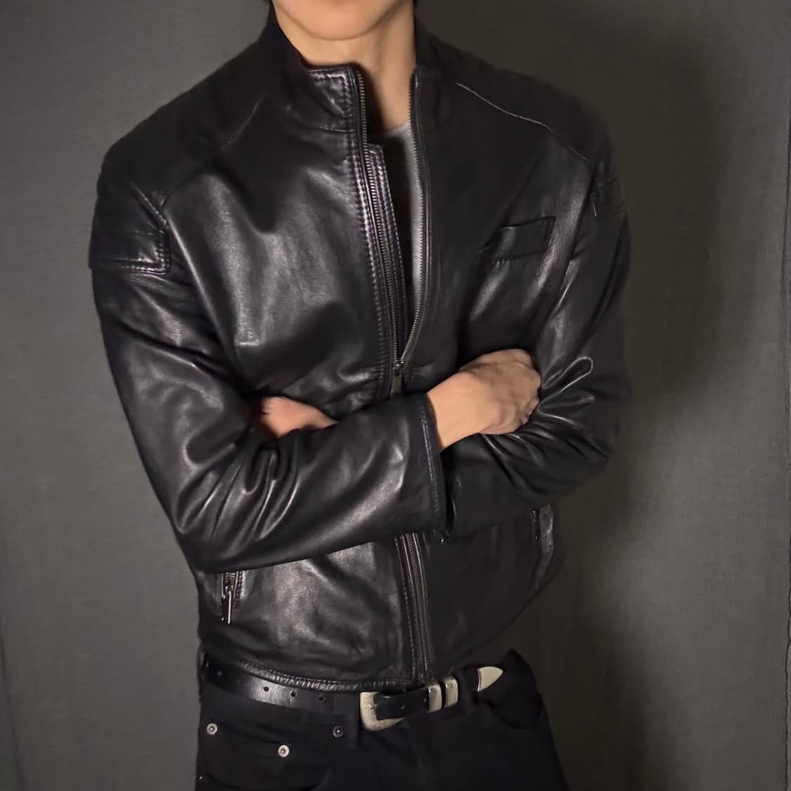 vintage rider leather jacket 상품이미지4