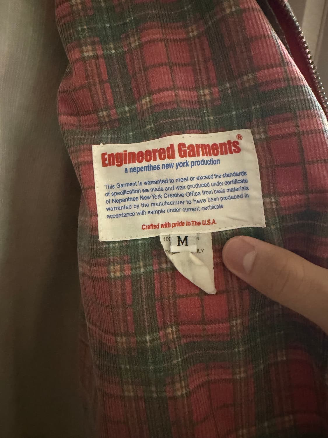 엔지니어드 가먼츠 체크자켓 상품이미지3