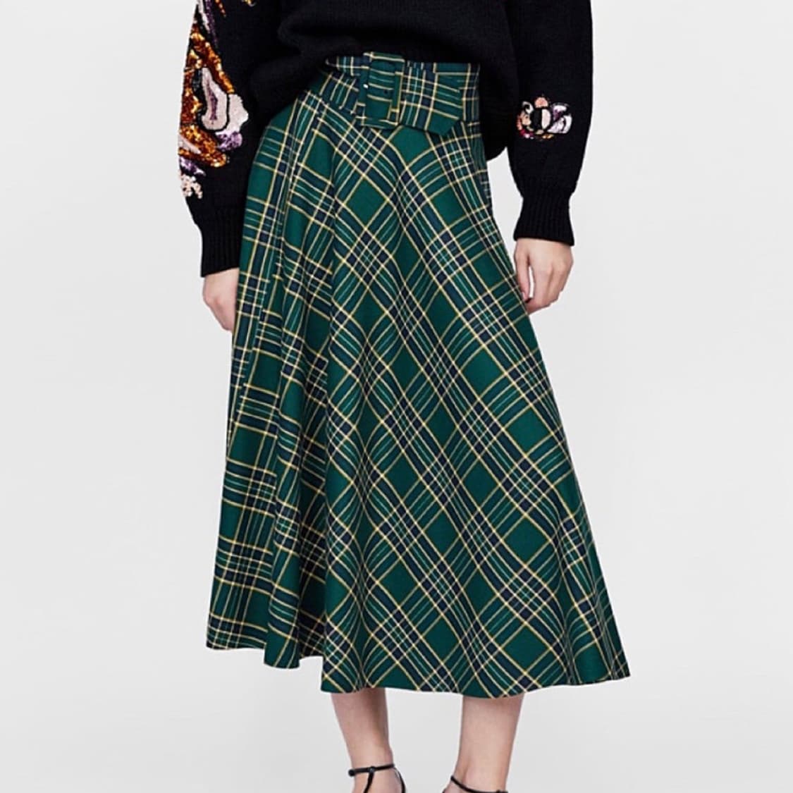 자라(ZARA) 벨트 스퀘어스커트 55 새상품 상품이미지1