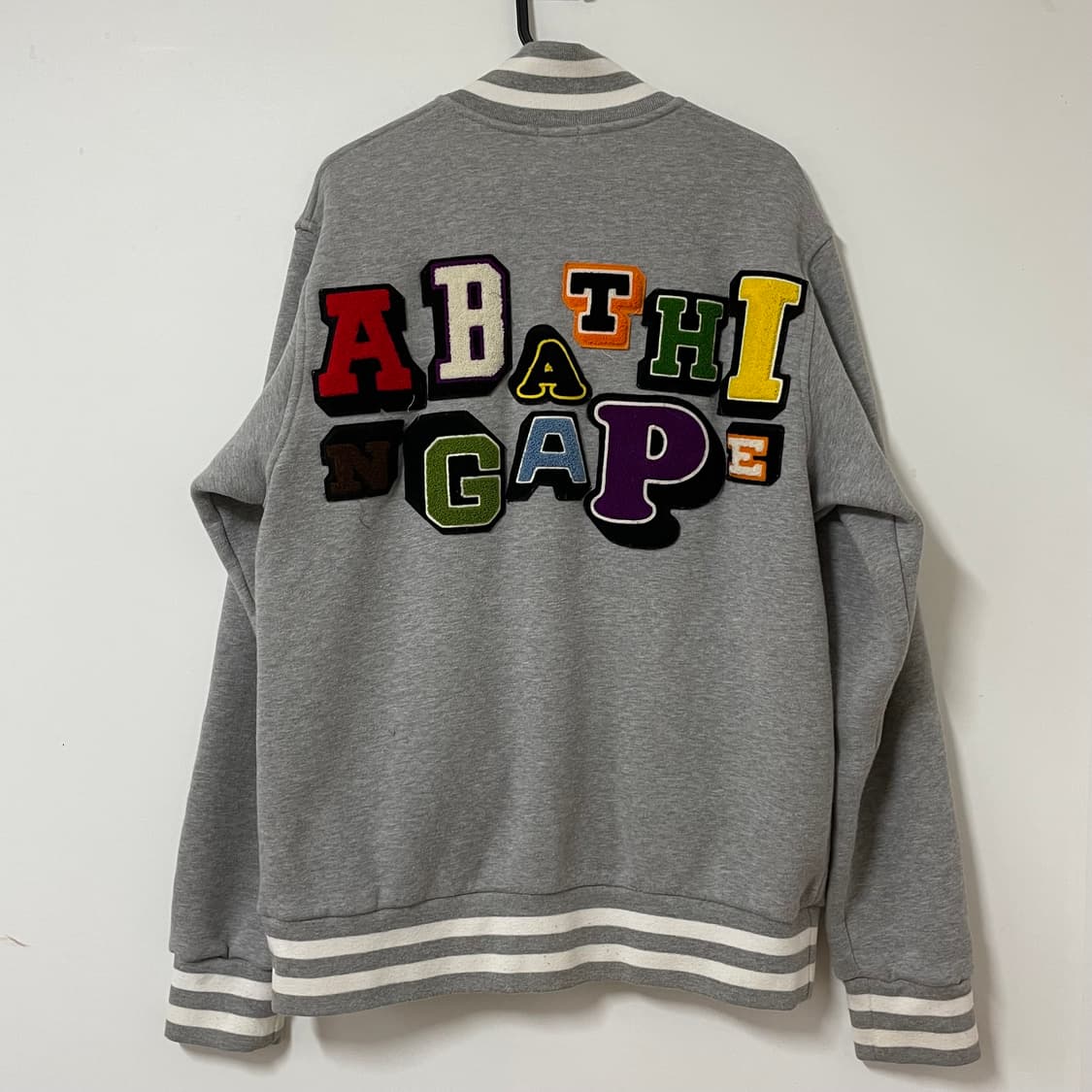 PURPLE LOGO BAPE VARSITY JACKET 상품이미지6