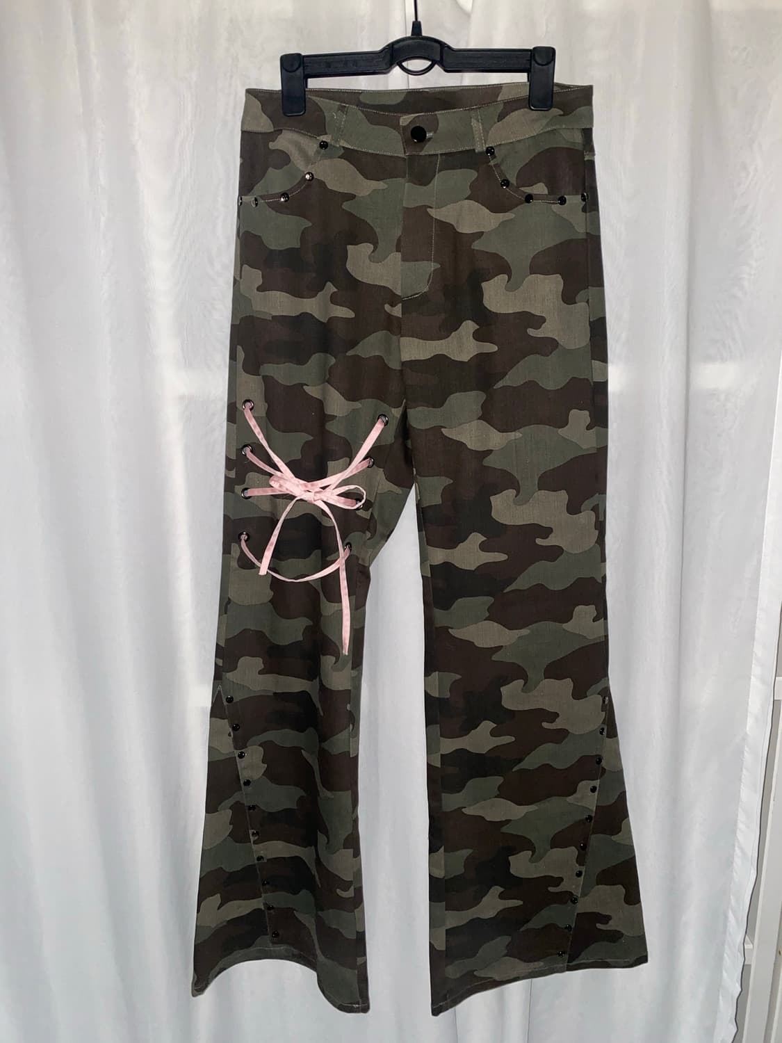 카모 부츠컷 리본팬츠 상품이미지2