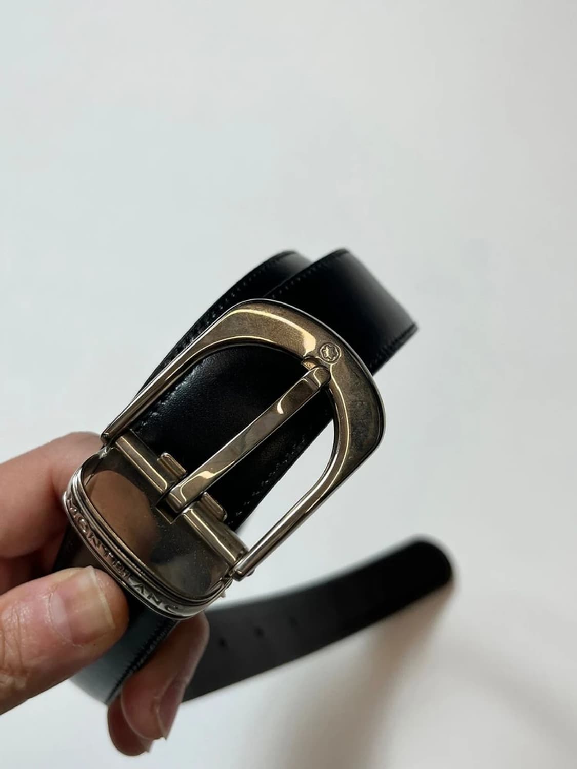 몽블랑 초판 홀스슈 버클 가죽 벨트 Q1339 상품이미지4