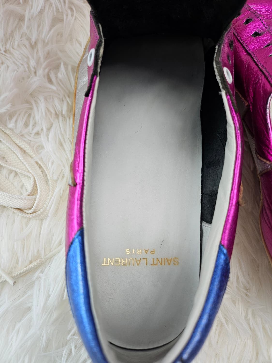 생로랑 여성 메탈릭 핑크 스니커즈 38 상품이미지5