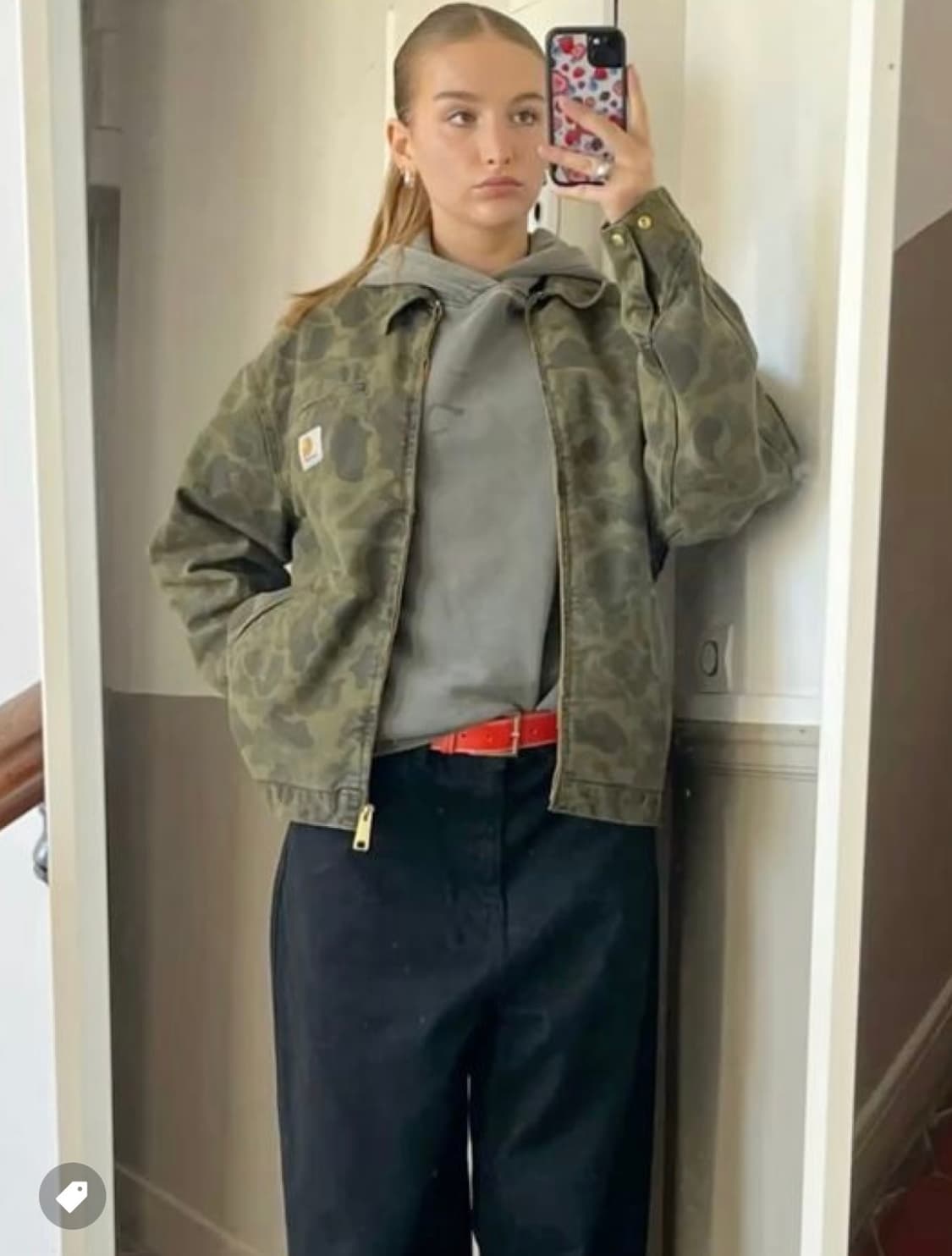 칼하트WIP 디트로이트 자켓 카모 덕그린 상품이미지1