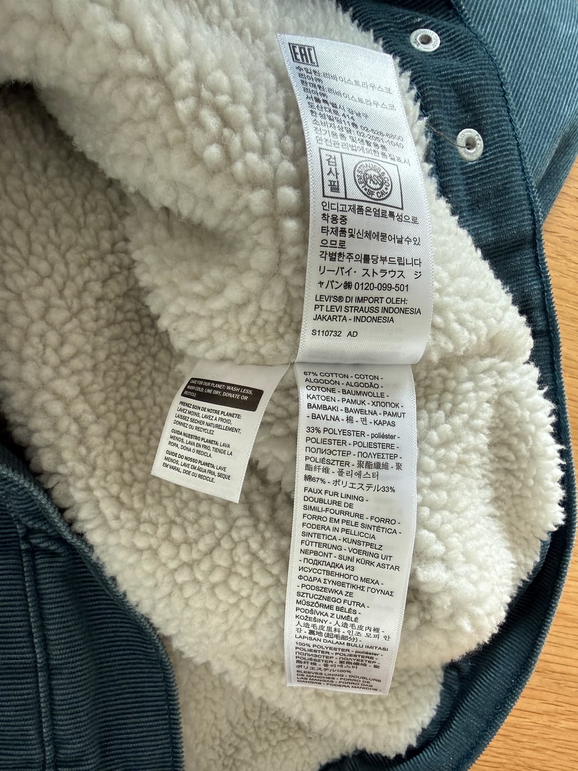 리바이스(Levi's) 코듀로이 쉐르파 자켓 상품이미지9