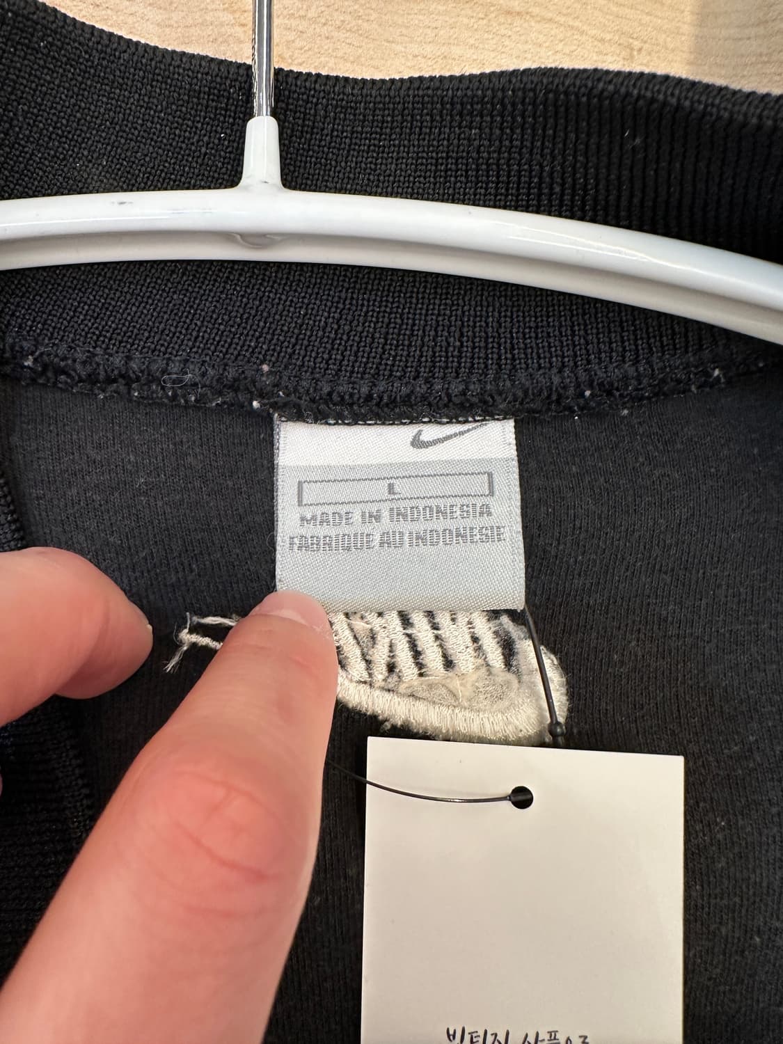 L) 나이키 오렌지 블랙 배색 코튼 블루종 상품이미지6