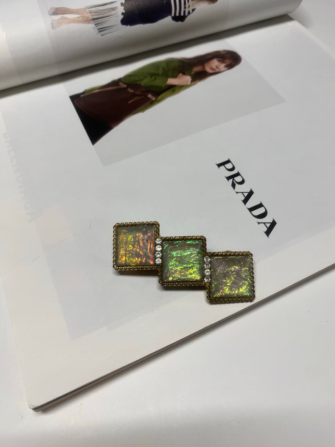 빈티지 오팔 텍스처 헤어핀 머리핀  상품이미지1