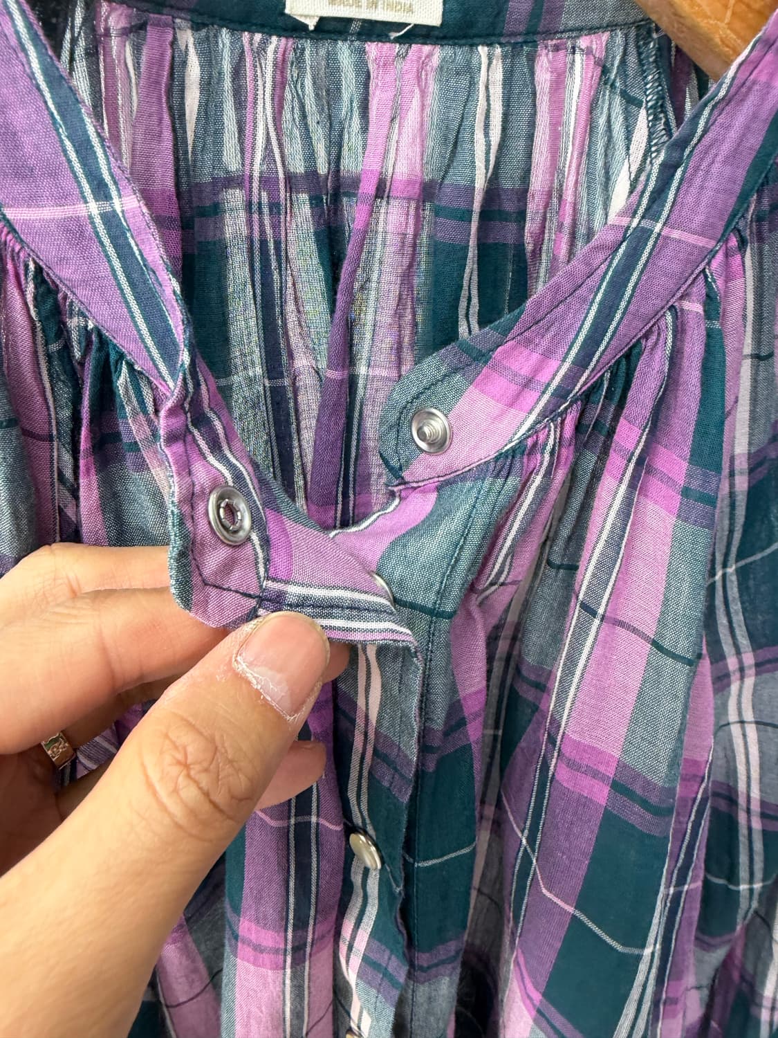 정품) 이자벨마랑 오버사이즈 체크 블라우스 셔츠 40  상품이미지5