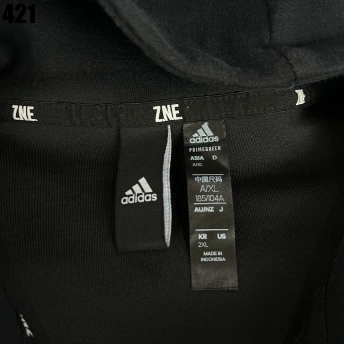 아디다스 블랙 후드 집업  상품이미지2