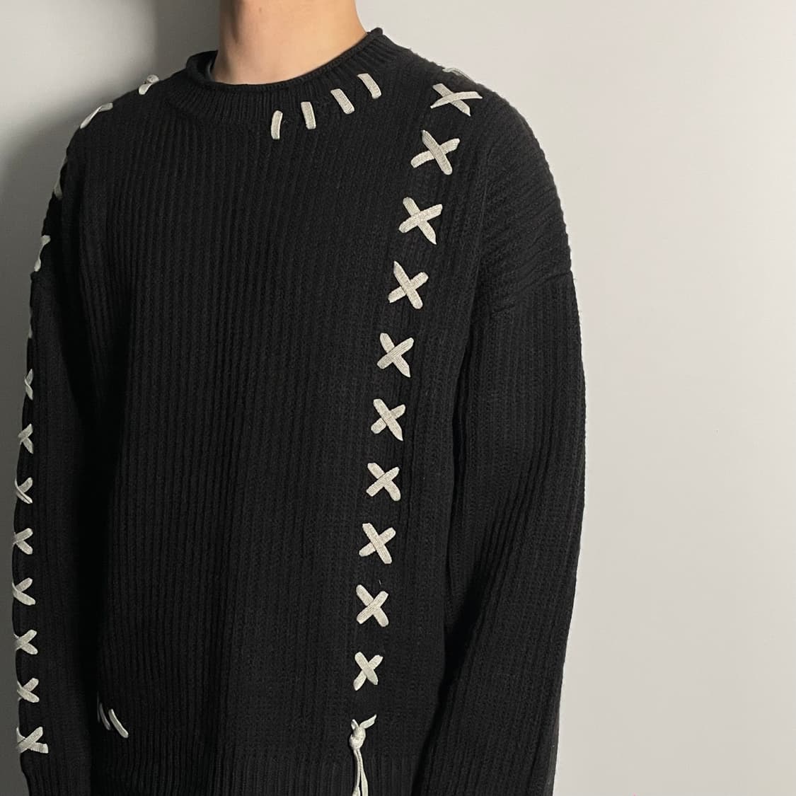 (새상품) HARE 하레 스티치 라운드 니트  (on.98) 상품이미지4