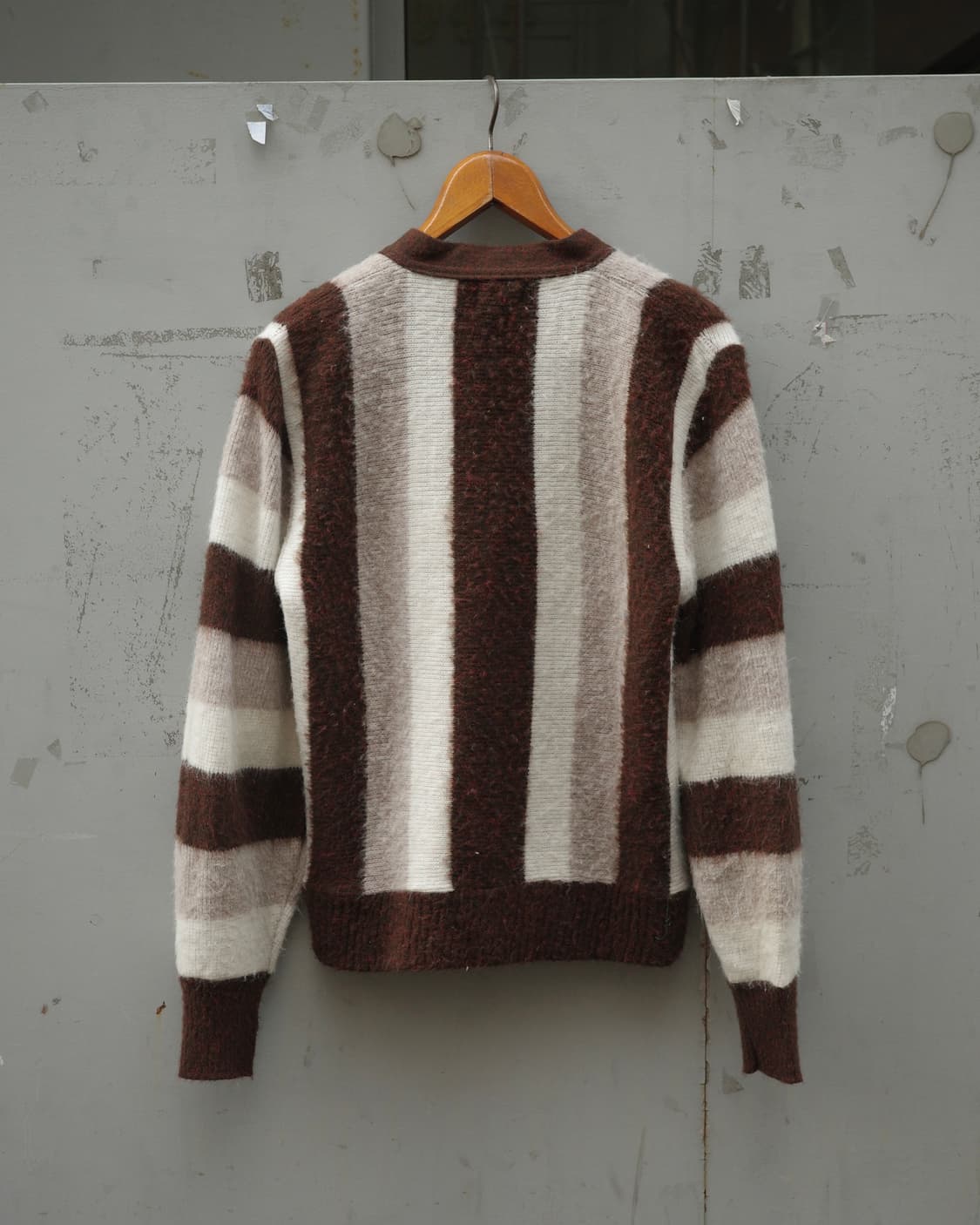 70s brent 스트라이프 헤어리 퍼지 가디건 상품이미지6