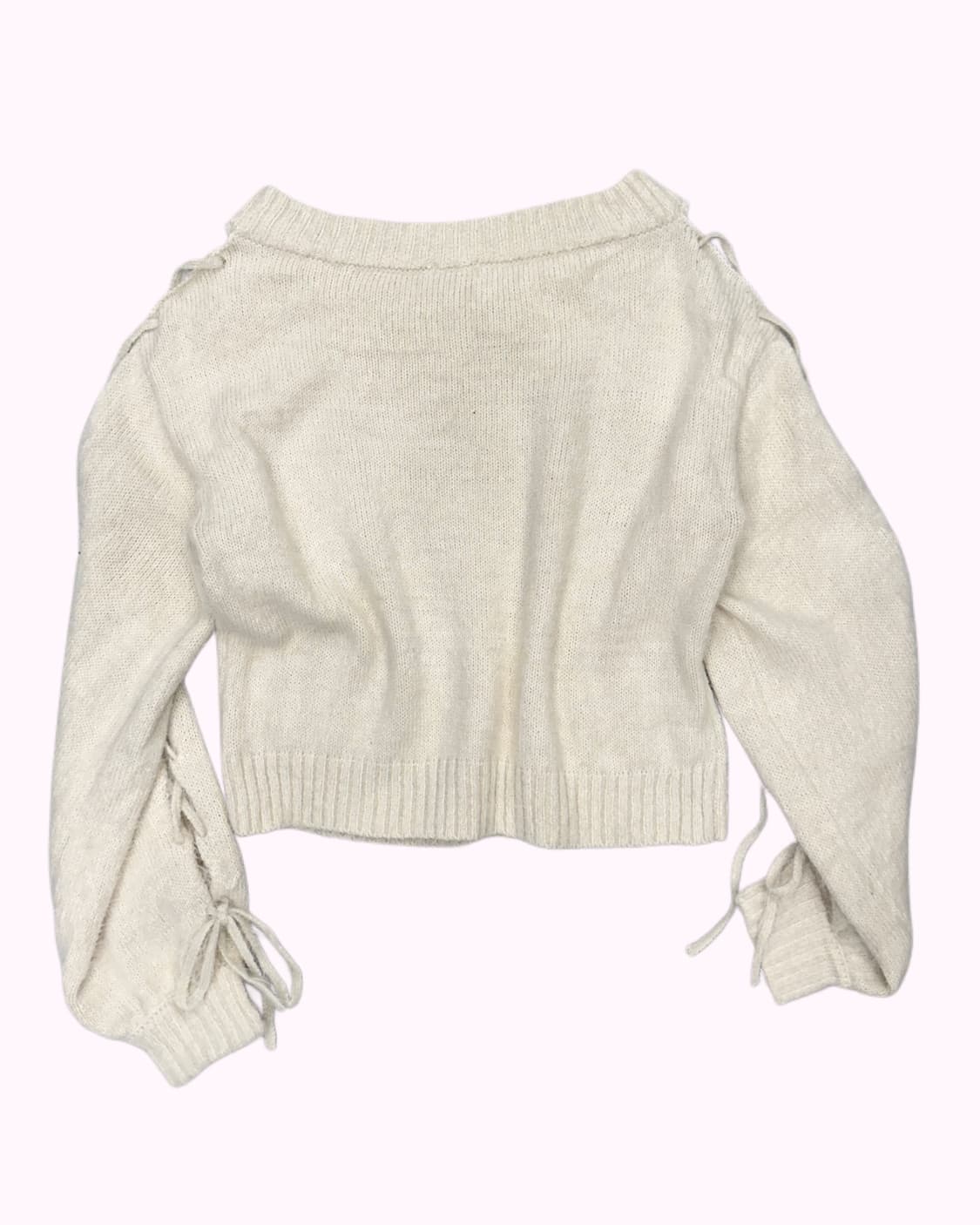 fluffy lace-up sleeve knit 상품이미지4