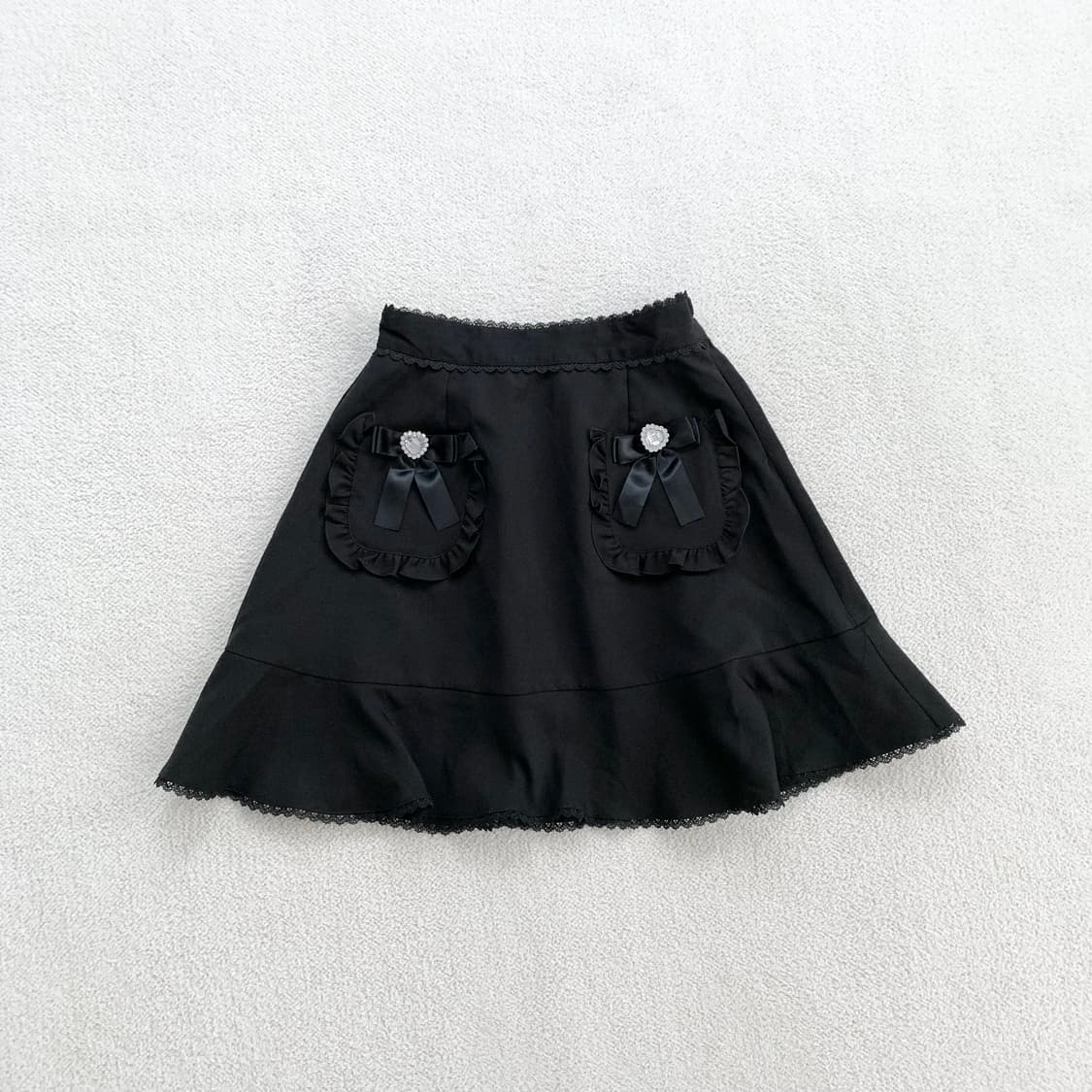 Deary ♥ 디어리 블랙 양산형 스커트 상품이미지1