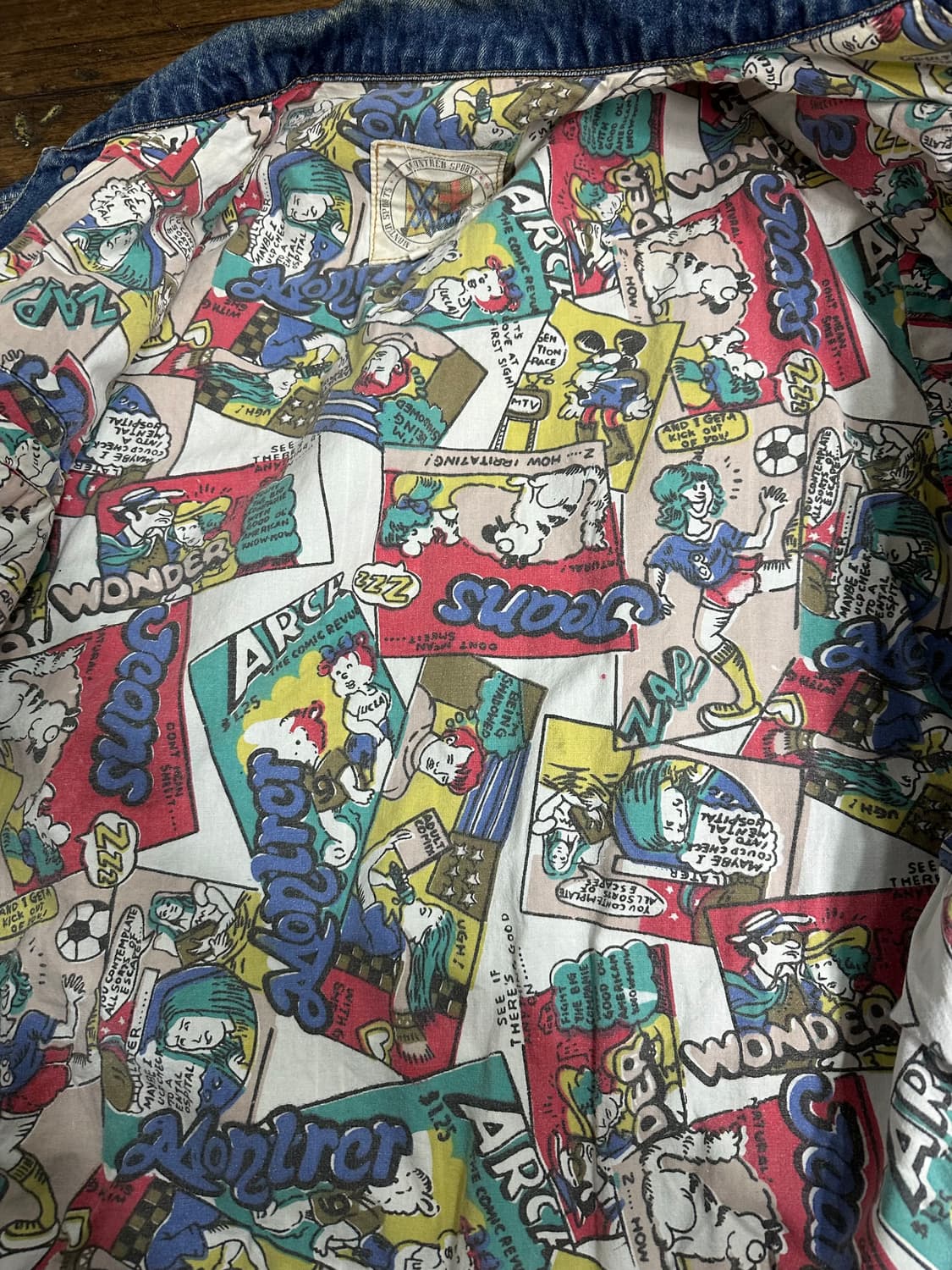 90s Montreal Comic Denim Jacket L사이즈 상품이미지3