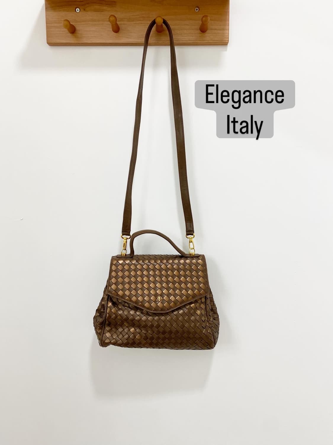 Elegance 브론즈 위빙레더 토트&크로스백 상품이미지1