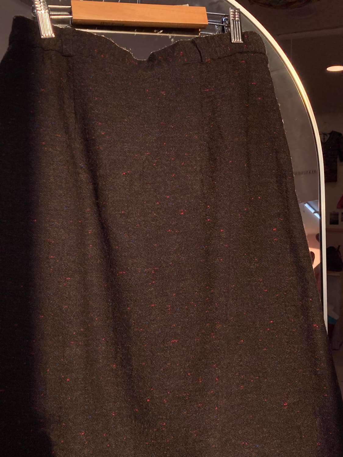 빈티지 울 보카시 브라운 롱스커트 상품이미지4