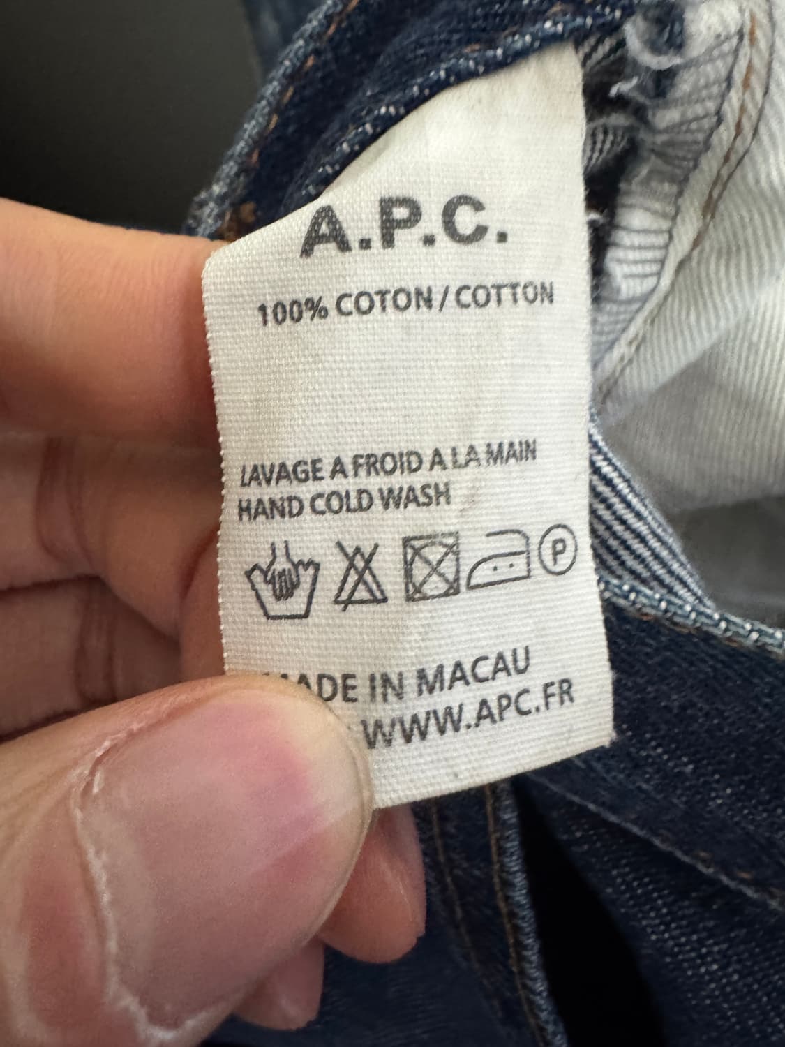 여성 일본 아페쎄 A.P.C 빈티지 워싱 데님팬츠 29.9인치 상품이미지4