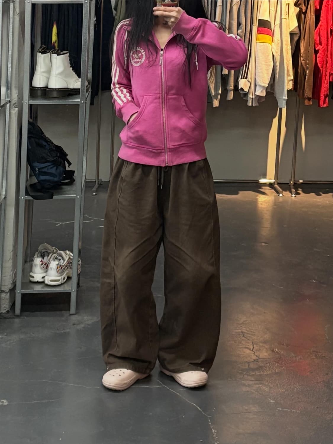 아디다스 파이어버드 빈티지 핑크집업져지자켓 A3086 상품이미지1