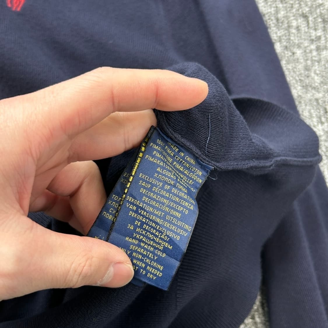 폴로 랄프로렌 피마 코튼 네이비 브이넥 니트  상품이미지10