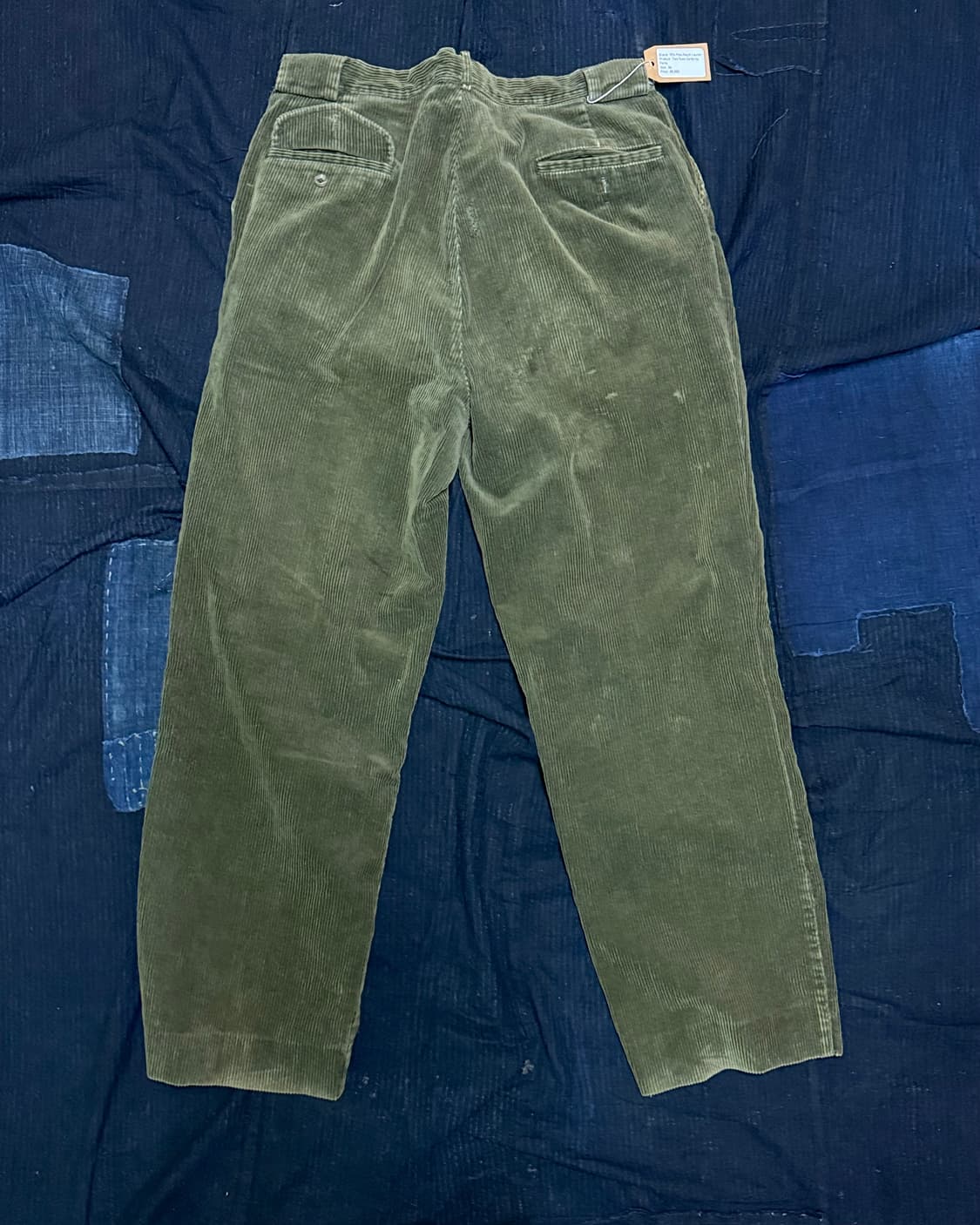 90‘s 폴로 랄프로렌 투턱 코듀로이 팬츠 34 [올리브그린] 상품이미지5