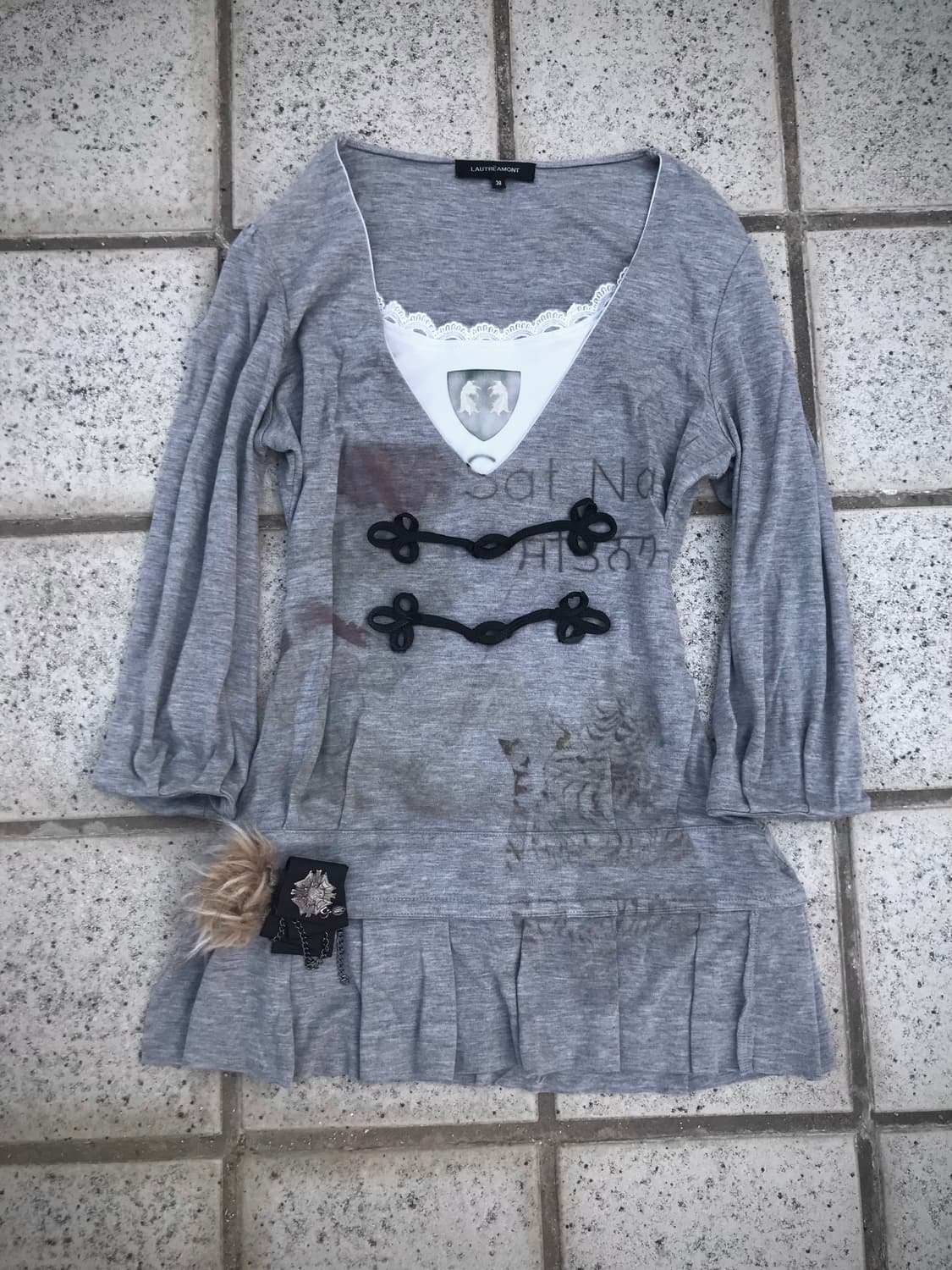 Grunge Military Trim Dress 상품이미지4