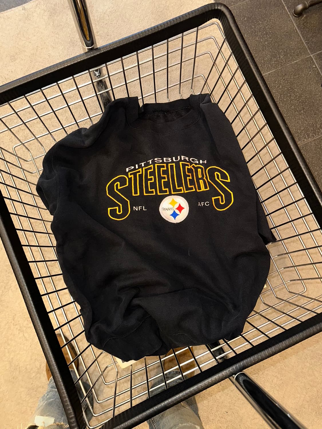 90’s Pittsburgh Steelers logo sweatshirt 상품이미지2