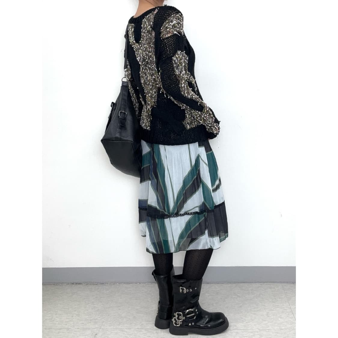 빈티지 오리엔탈 플리츠 스커트 상품이미지3