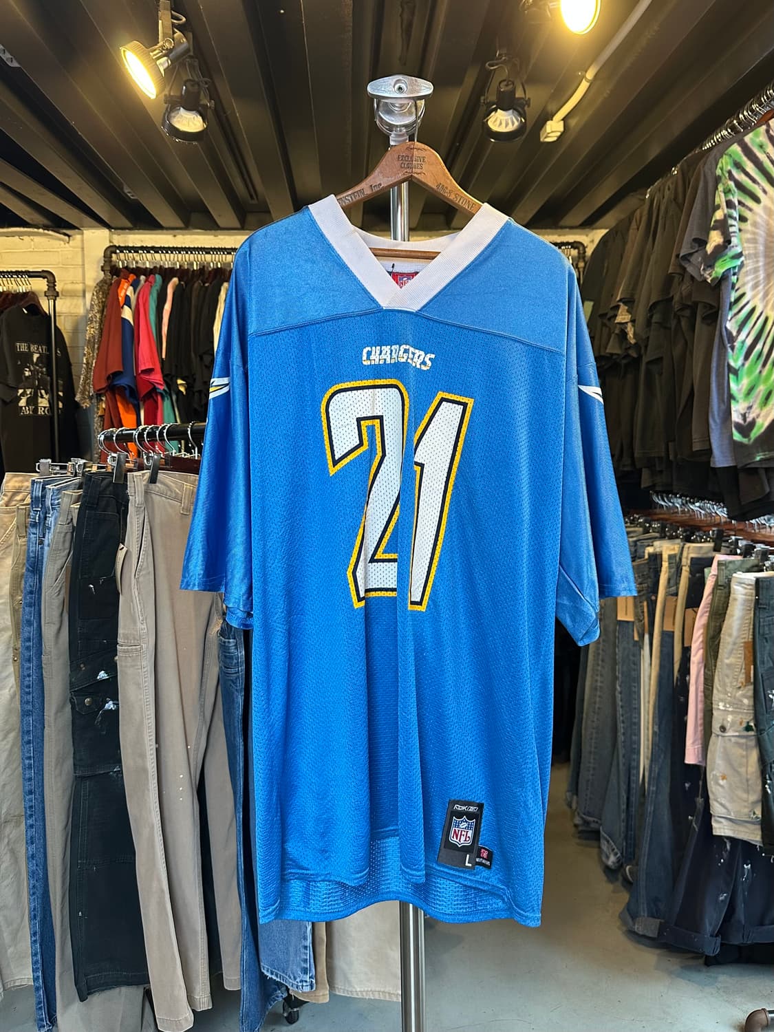 리복 NFL 풋볼 Los Angeles Chargers 메쉬 져지 상품이미지1