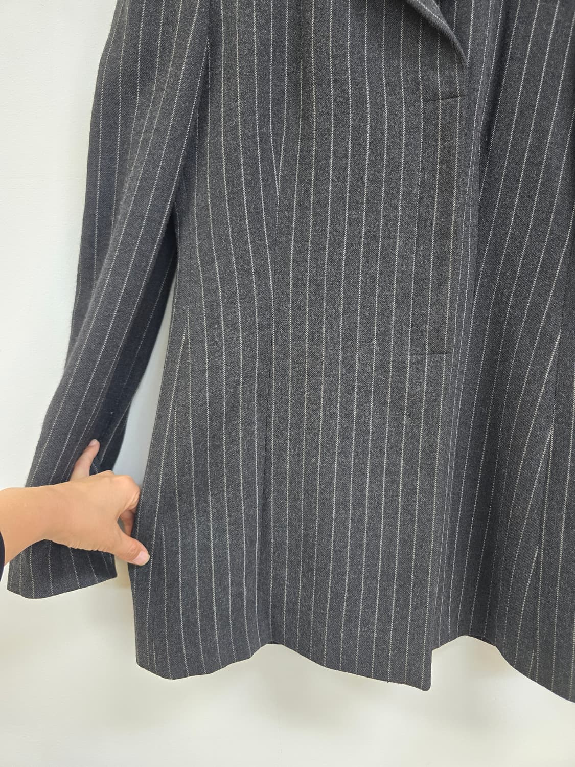 아르마니 핏예쁜 스트라이프 모혼방 자켓 상품이미지5