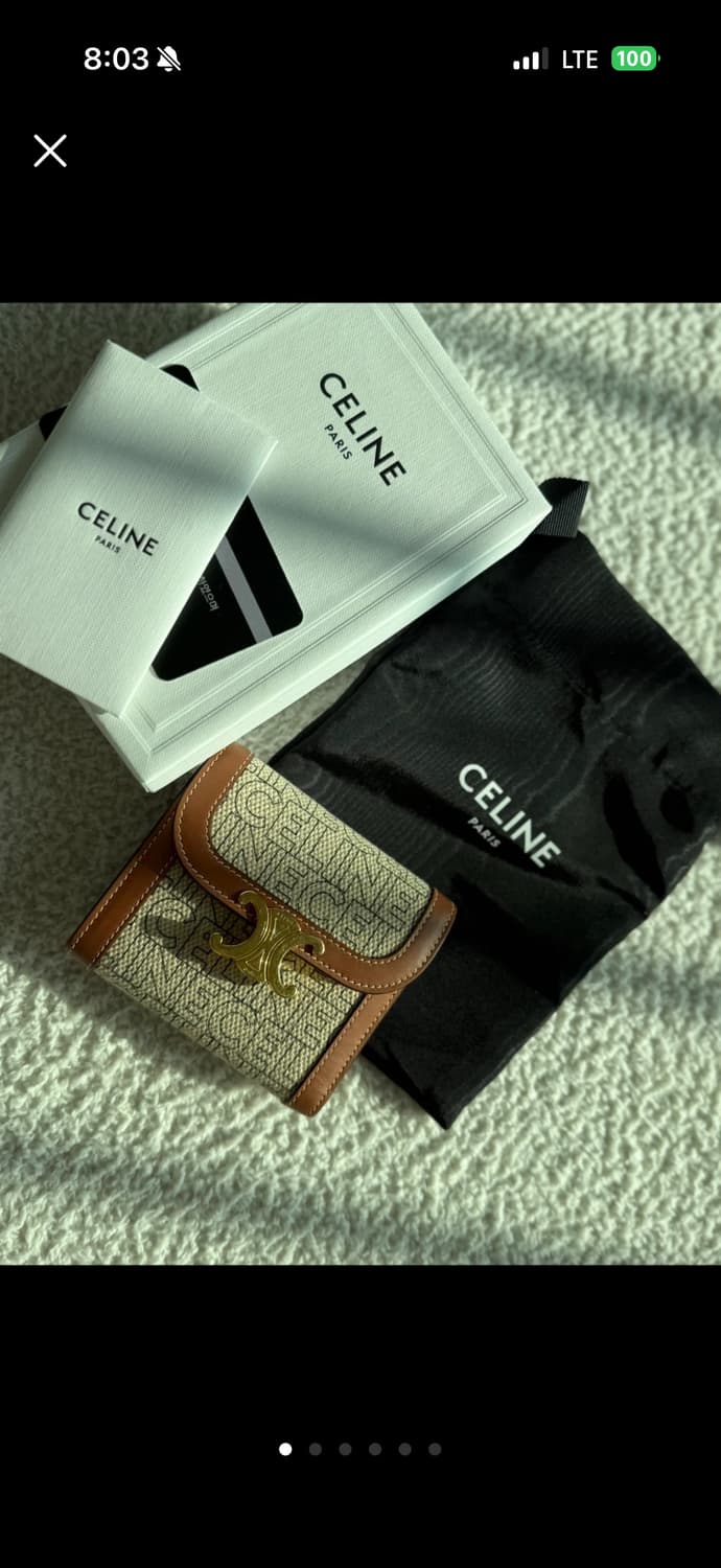 셀린느 트리옹프 캔버스 반지갑 상품이미지1