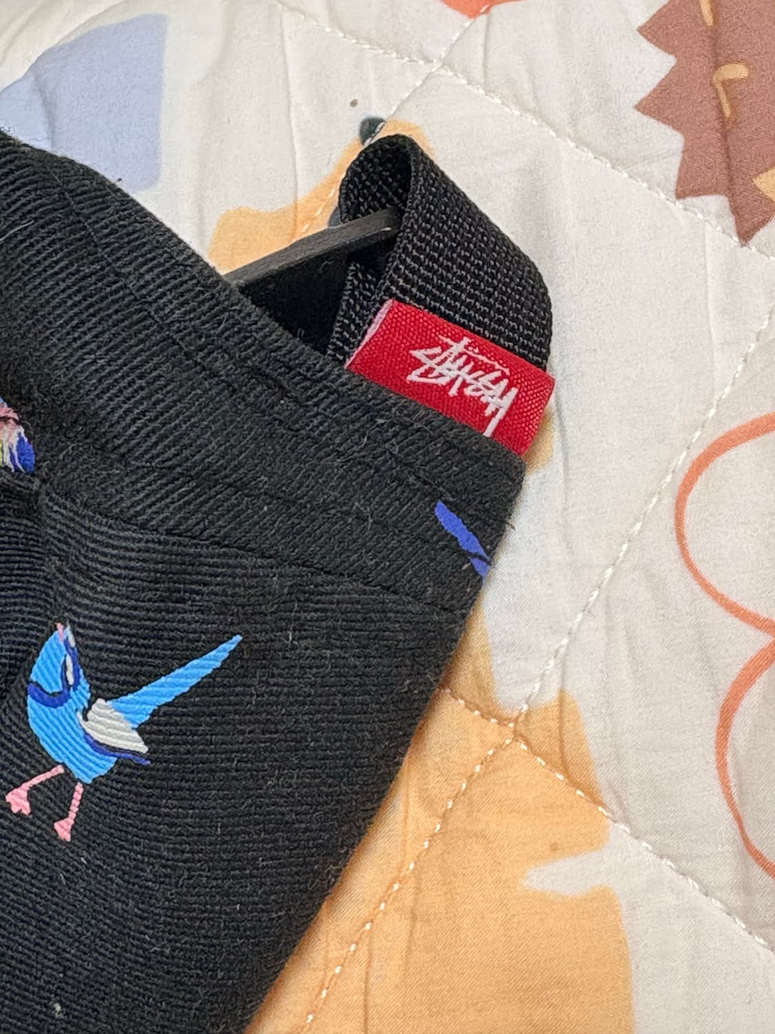 스투시 버드 패턴 캠프캡 블랙 모자 상품이미지2